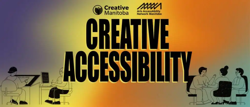Gradient background with headline Creative Accessibility