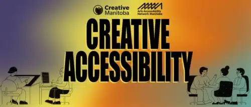 Gradient background with headline Creative Accessibility