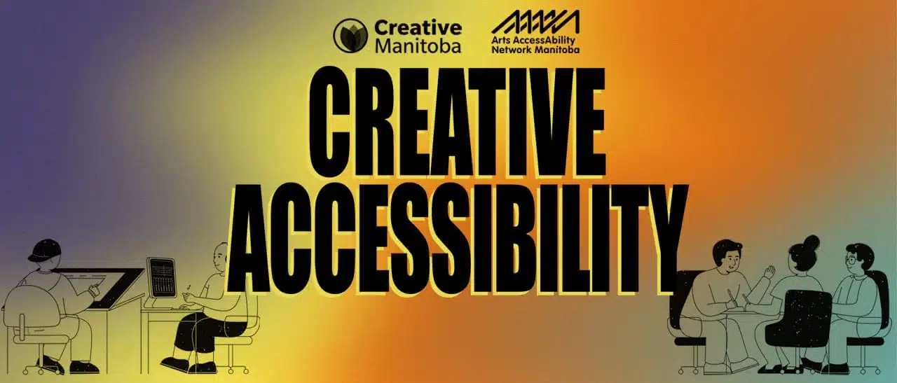Gradient background with headline Creative Accessibility